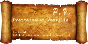 Pretzelmayer Vaszilia névjegykártya